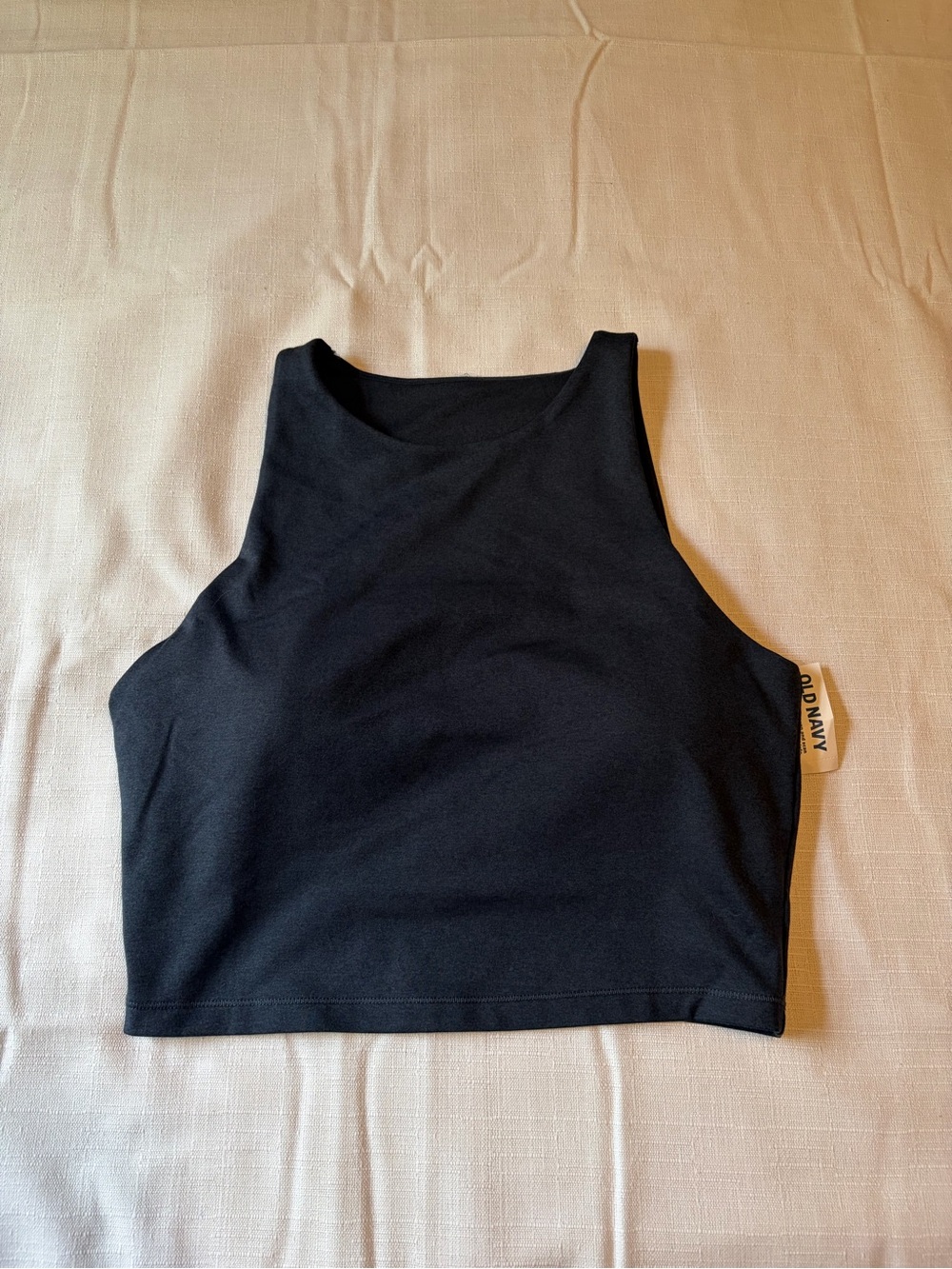 Old Navy Powerchill Navy Cropped Tank Top/Sports Bra